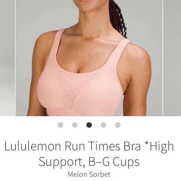 Lululemon Run Times High Support Bra
Melon Sorbet Size 34DD - Picture 3 of 8